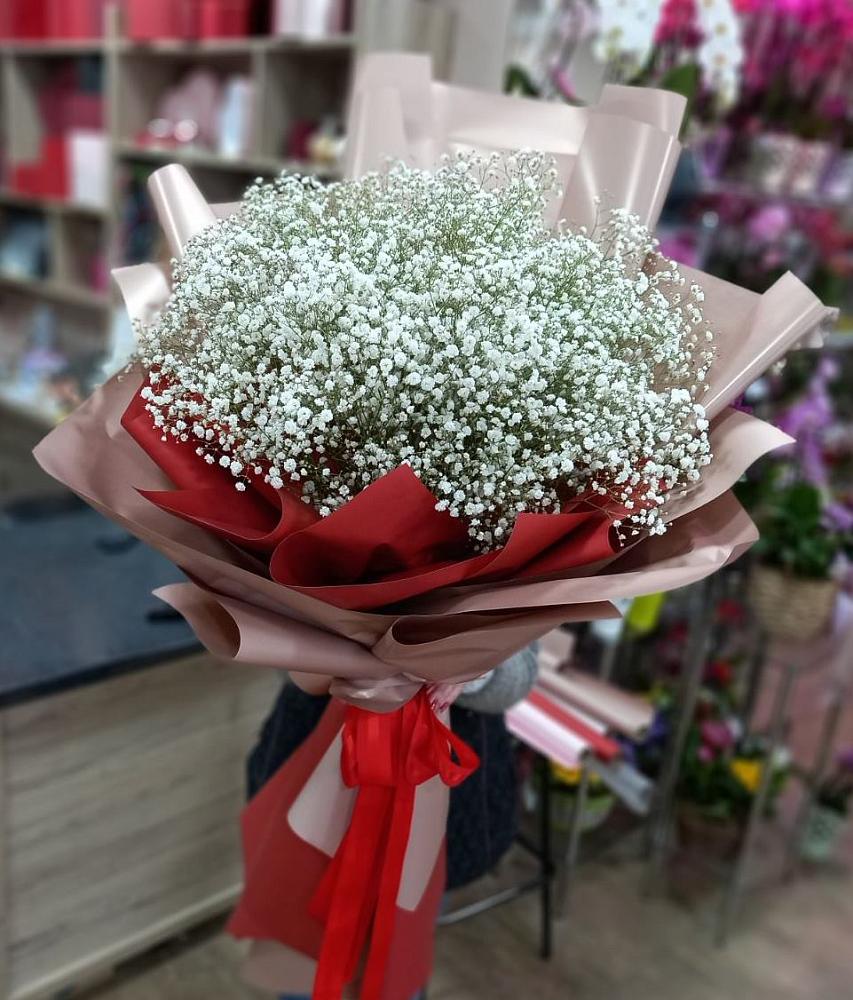 Букет Белые хлопья в Акуше Букет цветов из: Гипсофила в Акуше