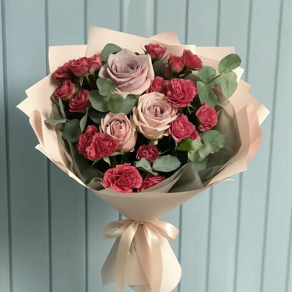 Букет цветов из: Гвоздики и Розы в Акуше
