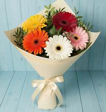 Букет цветов из:  Герберы в Акуше