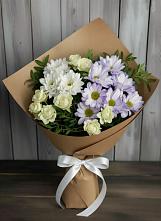 Букет цветов из:  Хризантемы и Розы в Акуше