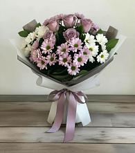 Букет цветов из:  Хризантемы и Розы в Акуше