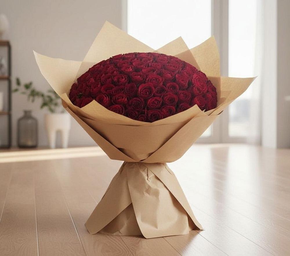Букет 101 Красная роза в Акуше