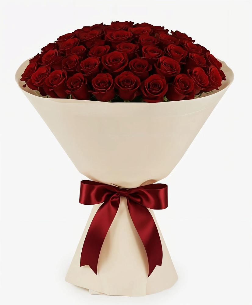 Букет 101 Бордовая роза Блэк Бакарра в Акуше